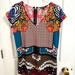 Express Vibrant Red and Orange Top